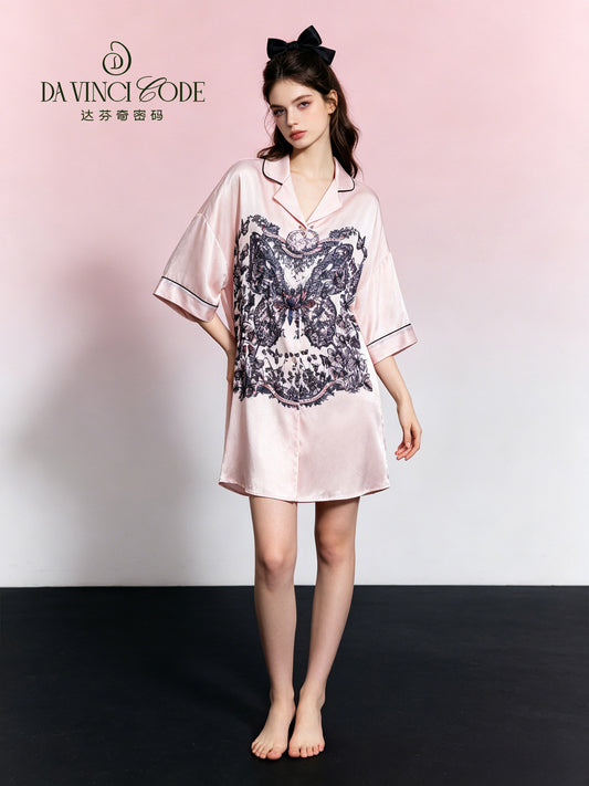 DavinciCode 2026 new summer unique and beautiful first love style butterfly design high-end sleep dress