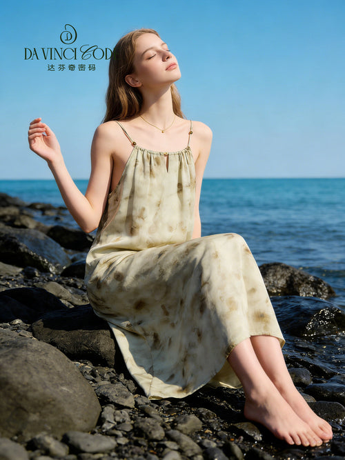 Da Vinci Code 2026 New Style Slip Nightdress, Fashionable Vacation Nightgown for Women, Loungewear, Soft Lightweight & Loose Fit